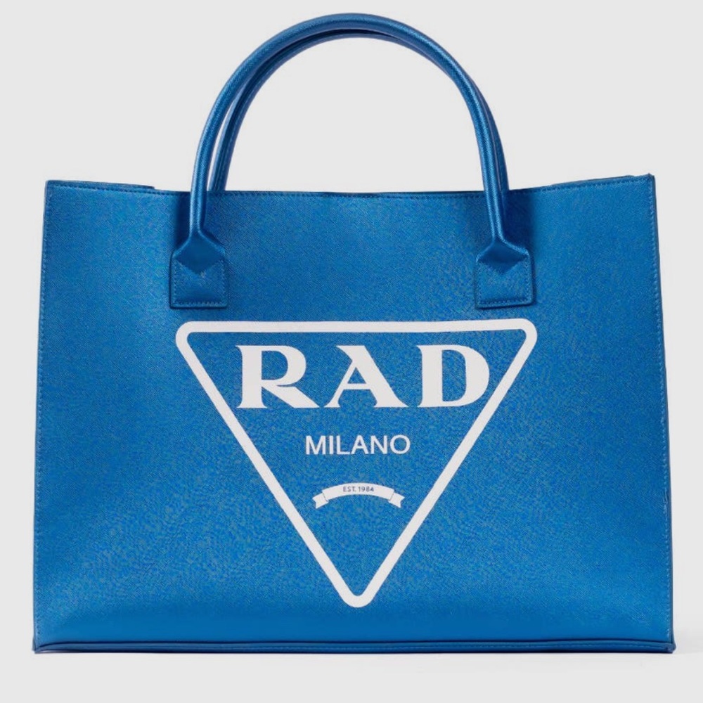 RAD Brilliant Blue Boutique Oversized Tote Bag Sapphire Blue